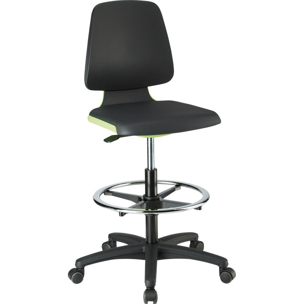 Bimos, Bürostuhl, Arbeitsstuhl Labsit 4, K-Leder grün Sitzhöhe 560-810 mm