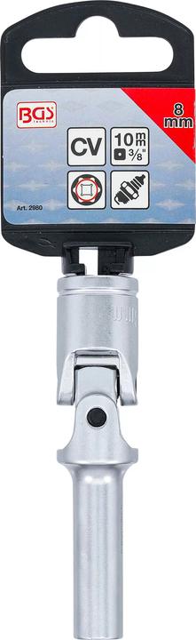 Produktbild BGS Glühkerzen-Gelenk-Einsatz Sechskant Antrieb Innenvierkant 10 mm (3/8") SW 8 mm (8 mm)