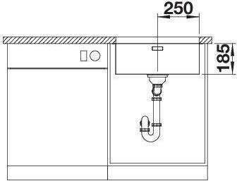 Productafbeelding Blanco Solis 500-U (Onderbouw gootsteen, 54 cm, 44 cm)