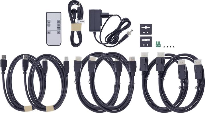 Image du produit InLine ® KVM Switch, 2-fach, HDMI & DP, Dual Monitor, 4K60Hz, USB Hub, schwarz