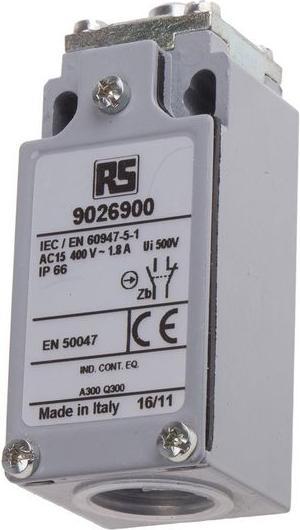 Produktbild RS PRO LS M20 plain metal plunger 1NO+1NC