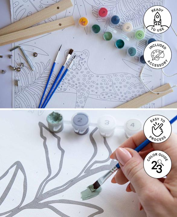 Immagine prodotto I Am Creative Pittura con i numeri, Jaguar, Decorazione murale