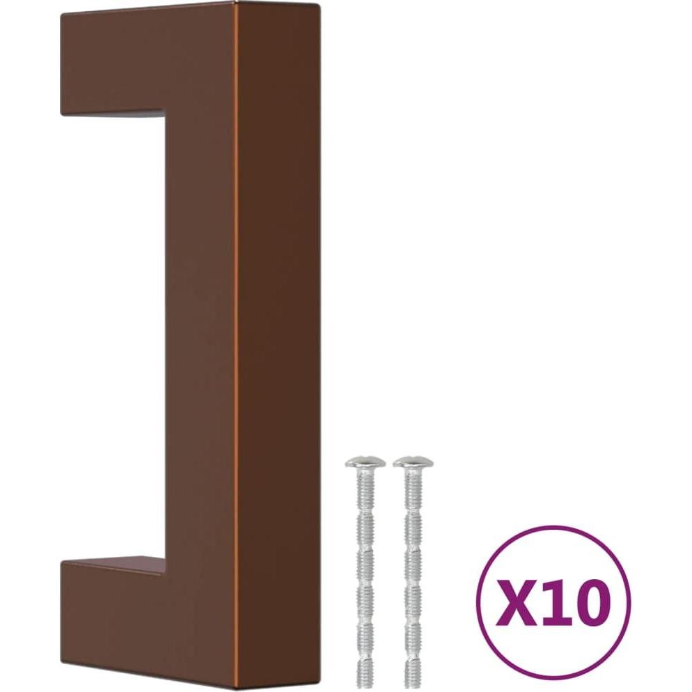 Thumbnail - VidaXL, Möbelgriff, Möbelgriffe 10 Stk. Bronzen 64 mm Edelstahl,Farbe