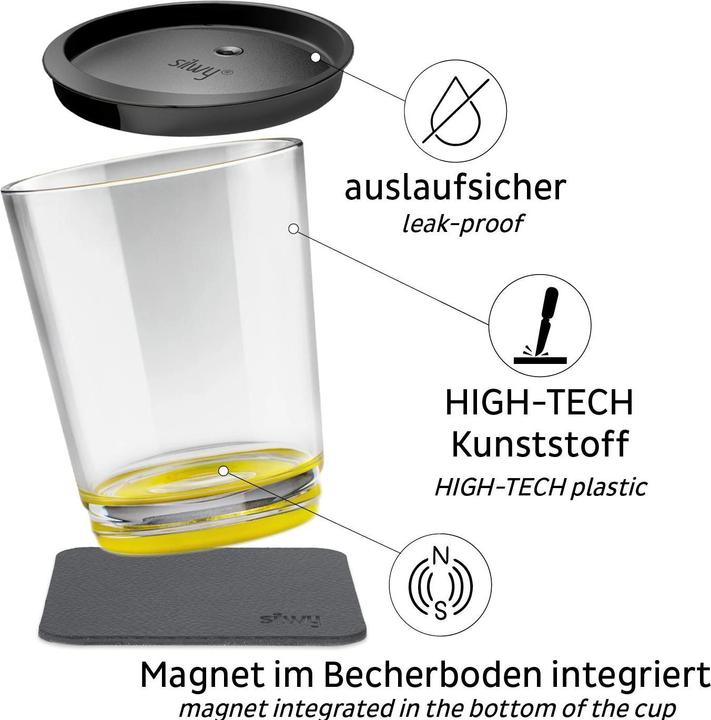 Immagine prodotto Silwy Tazza magnetica tripla in plastica