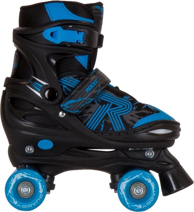 Immagine prodotto Roces - Quaddy 3.0 - Roller Skating - Kinder - Schwarz - Blau - 34-37 (550094-00001) (34, 35, 36, 37)