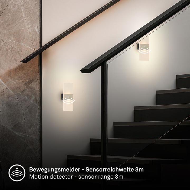 Produktbild Briloner AURA LED Akku Wandleuchte mit Sensor - Nickel-matt (100 lm)