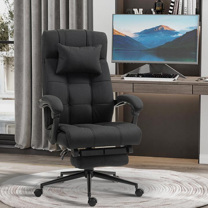 Produktbild Vinsetto Bürostuhl Polyester, Schaumstoff Schwarz