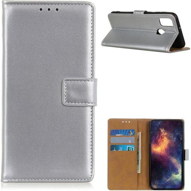Thumbnail - MU Classic Classic II Leder Bookcover Series (Motorola Moto G30), Smartphone Hülle, Silber