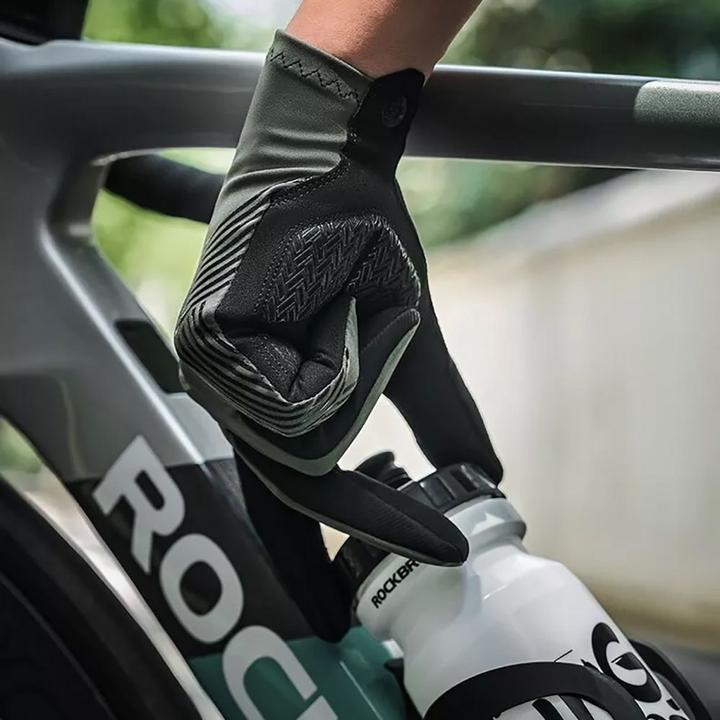 Produktbild Rockbros 16110006003 shock-absorbing cycling gloves size L - green and black (L)