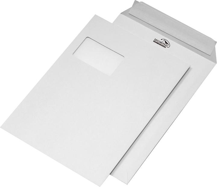Produktbild Mailmedia Versandtasche, C4 229 x 324 mm, Haftklebung, mit Fenster, weiss, 130g/qm (100 x)