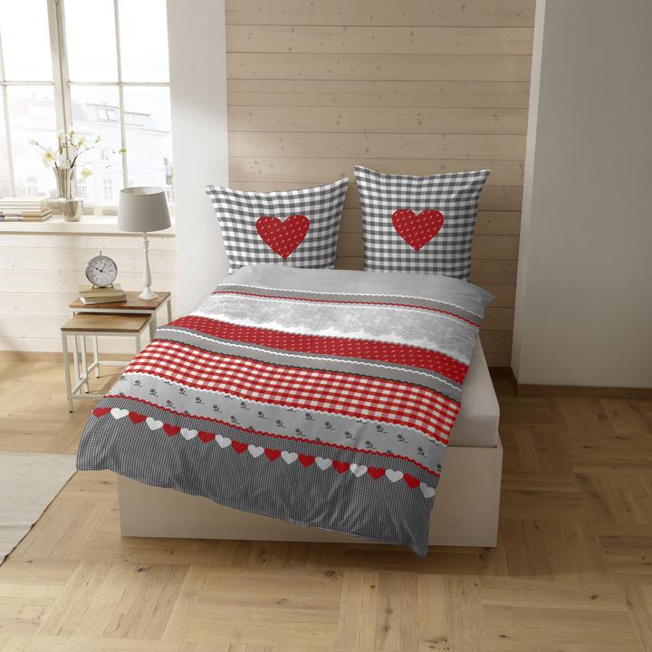 Productafbeelding Casatex Herz-Karo (Beddengoed set, 80 x 80 cm, 135 x 200 cm)