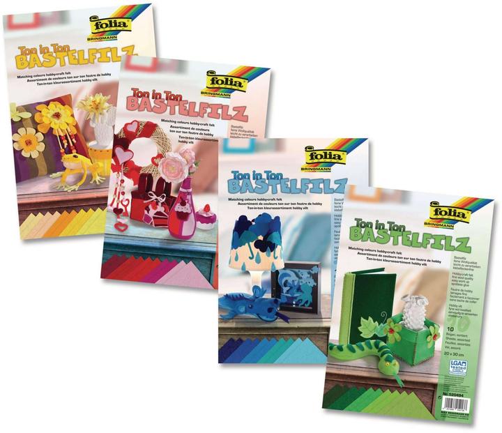 Actual product image Folia Craft felt tone in tone green