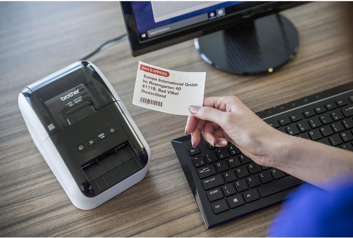 Image du produit Brother Imprimante thermique QL800ZX1 USB Gris Blanc/Noir Noir/Gris (300 dpi)