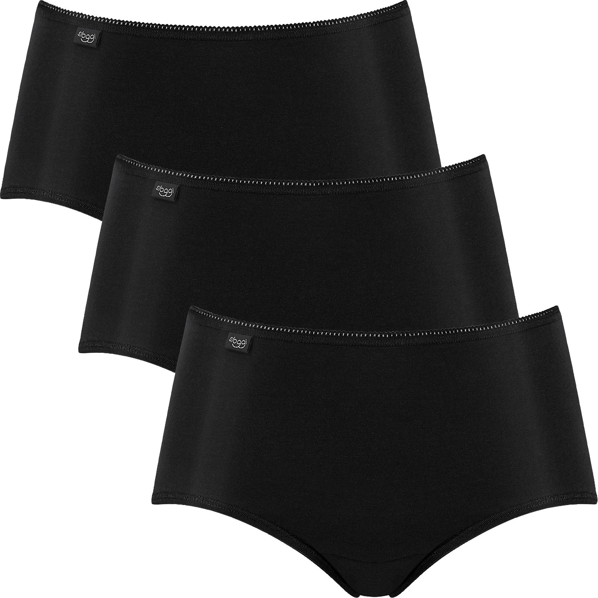 Sloggi, Damen, Unterhosen, Slip Casual, Schwarz, (42, 3er Pack)