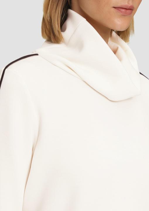 Produktbild s.Oliver Sweatshirt Sweatshirt mit Kontrast-Details und geschlitztem Ärmelsaum (46)