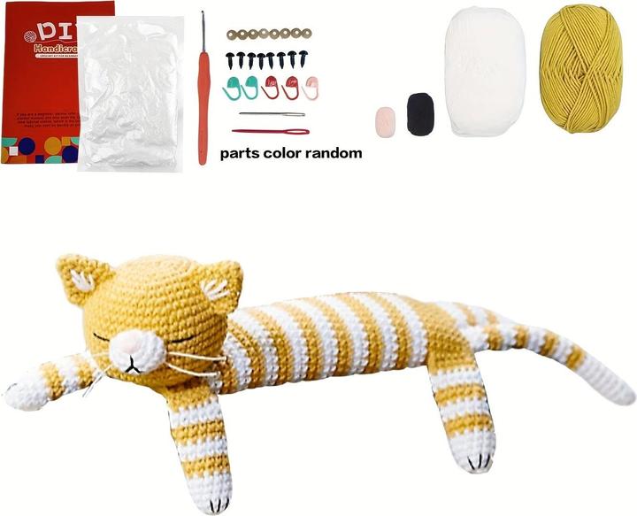 Activity Board Anfänger Häkel-Set für Erwachsene - DIY Katze Muster Garn Set mit