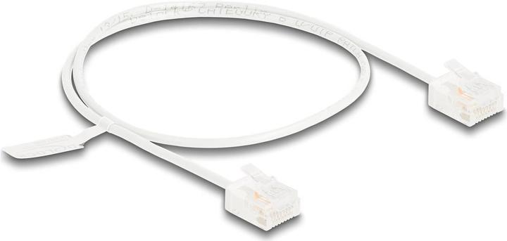 Produktbild Delock RJ45 Netzwerkkabel Cat.6 UTP Ultra Slim 0,5 m weiss mi (U/UTP, CAT6, 0.50 m)