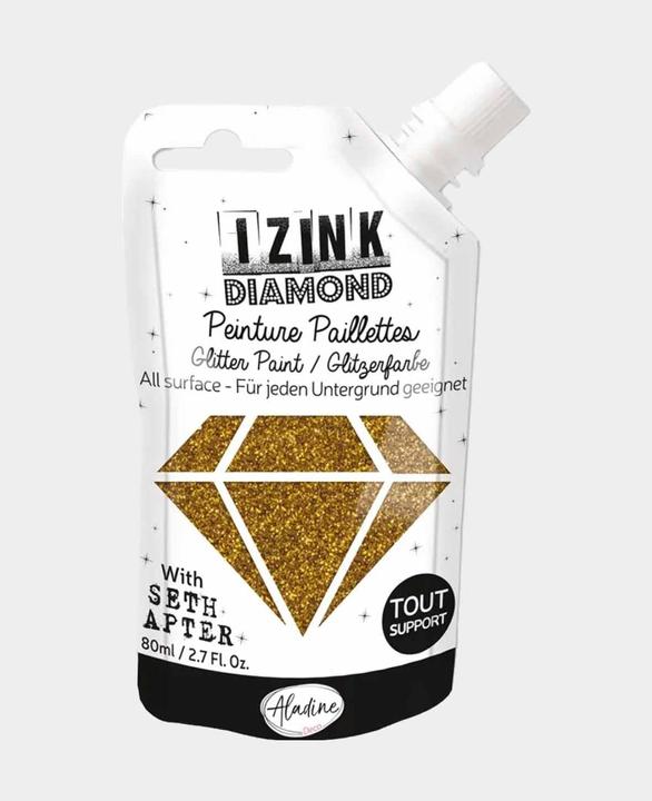 Immagine prodotto Aladine IZINK Diamond, 80 ml, vernice acrilica a base d'acqua (80 ml)