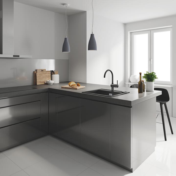 Produktbild Grohe Kchenarmatur mit Einhebelmischer Minta schwarz matt 32917