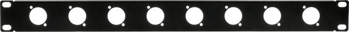 Actual product image Exsys 19" Rack panel, 1U, 8x D-type (XLR)