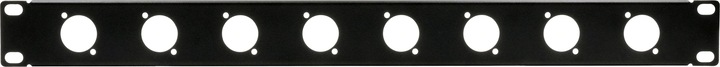 Produktbild Exsys 19" Rackblende 1HE, 8x D-Typ (XLR)