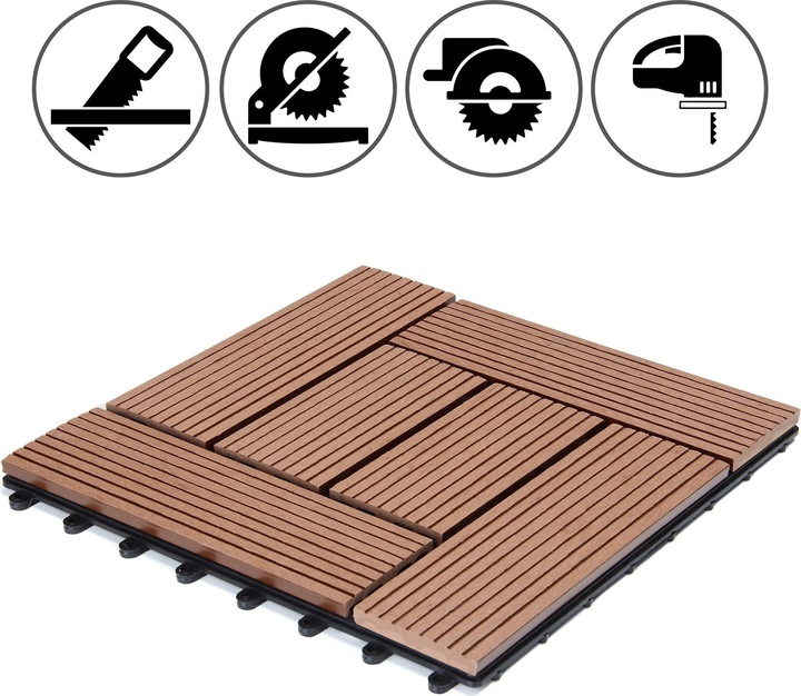 Actual product image Casaria WPC tiles (11 x, 30 x 30 x 2 cm)