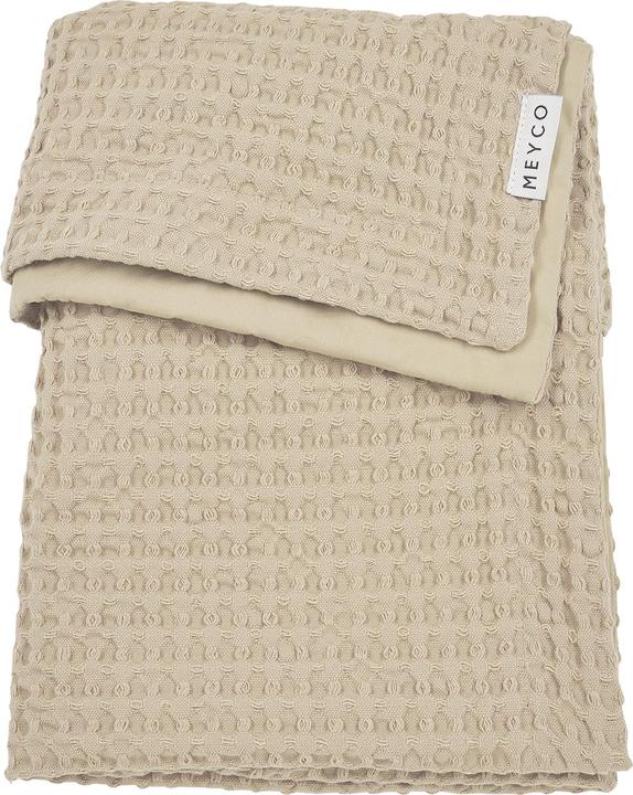 Meyco Baby Waffle Cotton couverture de bébé grande - sable - 75x100cm