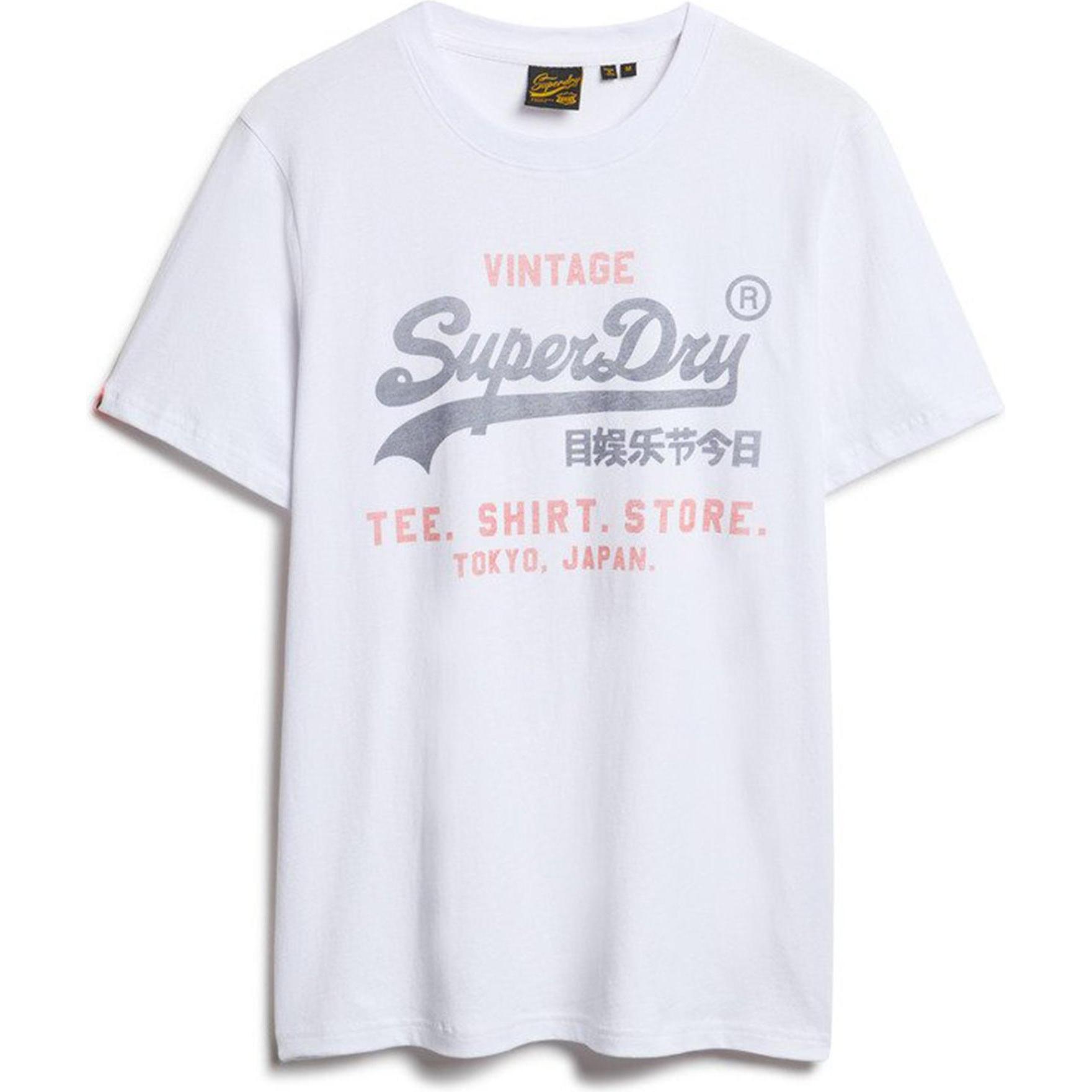 Superdry, Herren, Shirt, T-Shirt Casual Bequem sitzend VI Heritage Relaxed Tee, Weiss, (3XL)