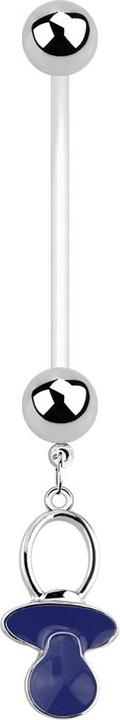 Immagine prodotto Star Piercing Banane Schwangerschaft mit Schnuller blau (senza ottone, Acciaio chirurgico 316L, Materiale sintetico)