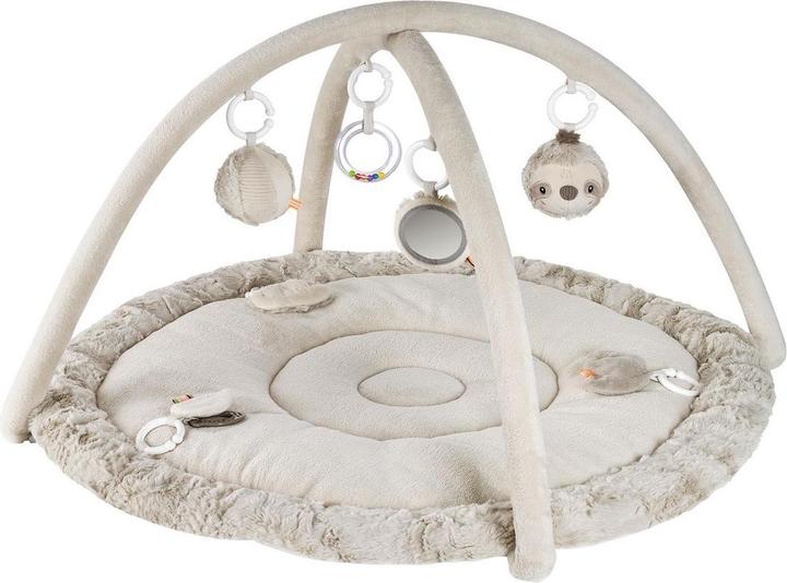 Fehn 3-D-Activity-Decke Faultier, Grau/Beige, Material