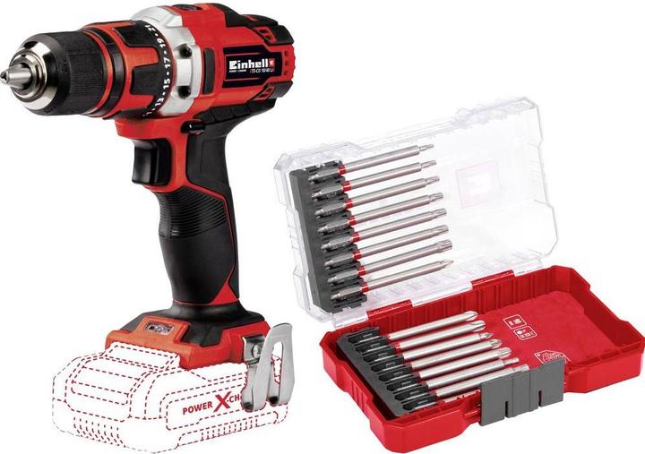Produktbild Einhell Power X-Change TE-CD 18/40 Li 1855565+2936800 Akku-Bohrschrauber 18 V Li-Ion inkl. 16-tlg. Bit-Set