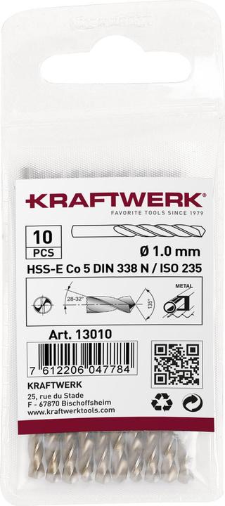 Actual product image Kraftwerk Twist Drill HSS-E DIN 338-Co (4.5 mm)