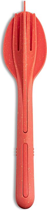 Actual product image Koziol Cutlery set to go Klikk 3 pieces, Red (3 Piece, Cutlery set)