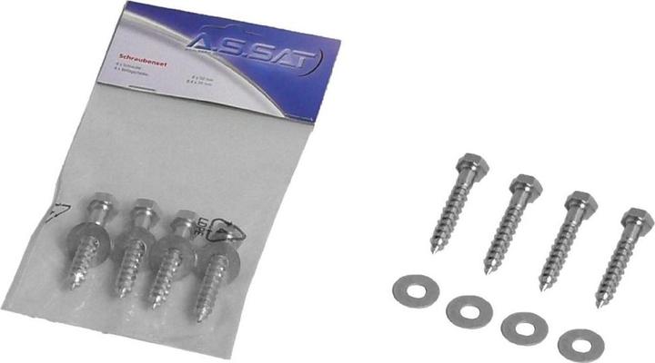 A.S. Sat Wood screw set 8 x 50mm (Plug socket)