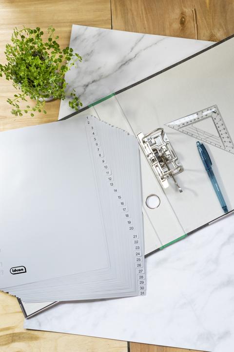 Image du produit Idena Répertoire en plastique A4 1-31 gris PP