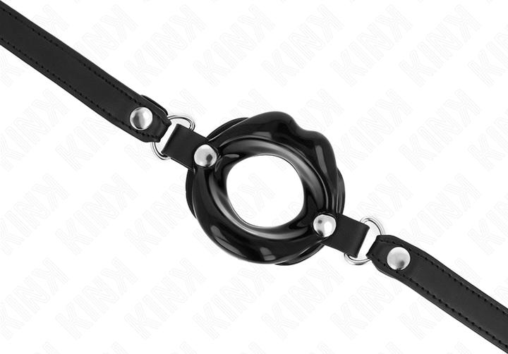 Image du produit Pipedream KINK - LIP 8 CM genouillère avec ruban en cuir synthétique noir 63 x 2 CM RÉGLABLE 39-58 CM