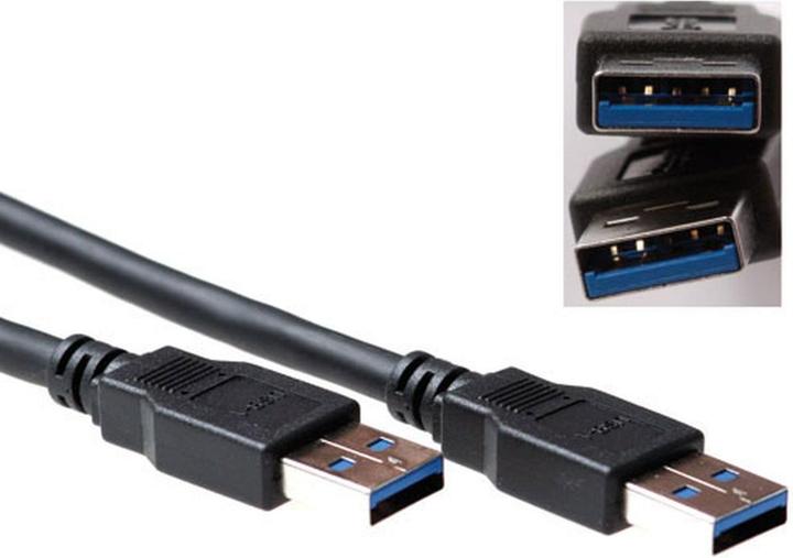 Image du produit ACT SB0002 Câble USB A USB A Mâle Mâle Noir USB 5m (5 m, USB 3.0)