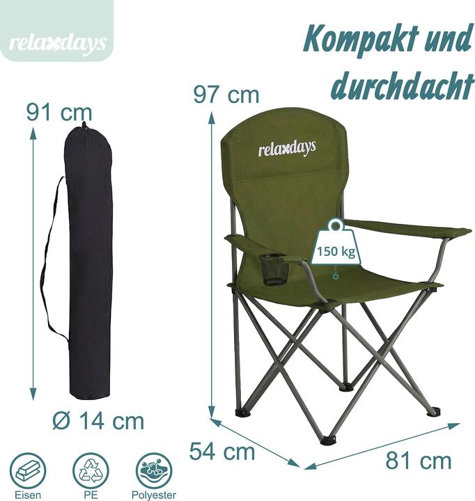 Image du produit Relaxdays 2 chaises camping