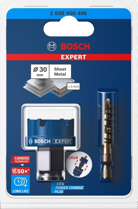 Actual product image Bosch Professional Zubehör Expert Sheet Metal hole saw, 30 x 40 mm (30 mm)