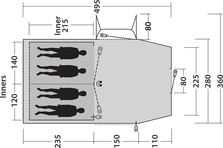 Produktbild Outwell Nevada 4 (Tunnelzelt, 21.20 kg, 4 Personen)