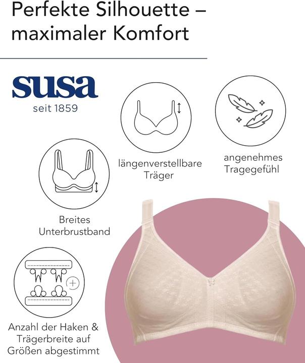 Produktbild Susa Comfort Plus Topsy BH ohne Bügel (Einzelpack, 75 C)