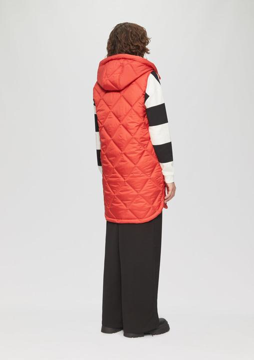 Actual product image S.Oliver Outdoor-Weste Lange Weste mit Prägemuster und Kapuze (XL)
