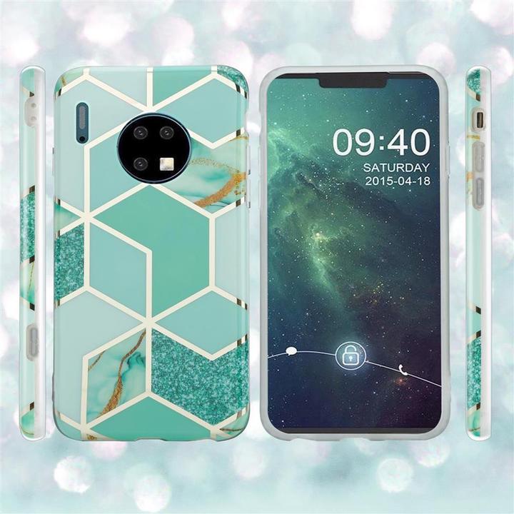 Image du produit Cadorabo Couverture IMD TPU Marbre coloré (Mate 30)