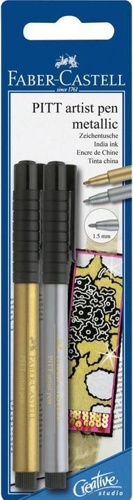 Faber-Castell PITT Artist Pen (Silber, Gold, 2 x)