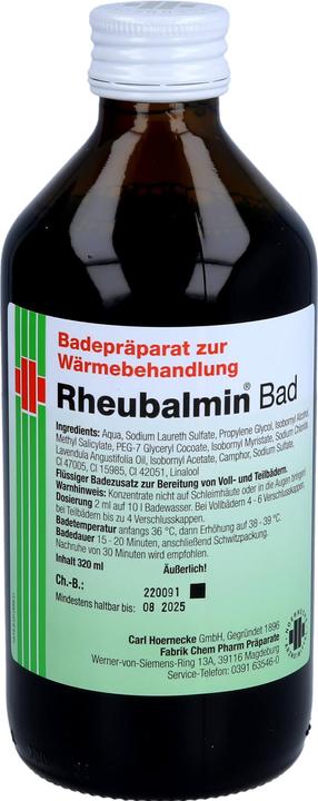 Image du produit Rheubalmin Bain Préparation pour le traitement thermique, 320 ml de solution (320 ml)