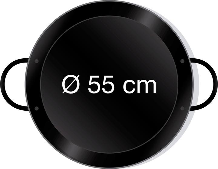 Actual product image All'Grill Enamelled paella pan Ø 55 cm (Paella pan, Enamel, Steel, 55 x 5.40 cm)