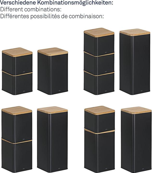 Actual product image Kela Storage jar Kiril black (0.80 l)