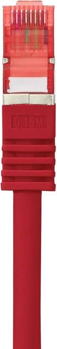 Produktbild Renkforce RF-5251926 RJ45 Netzwerkkabel, Patchkabel CAT 6 S/FTP 0.15 m Rot mit R (S/FTP, CAT6, 0.15 m)
