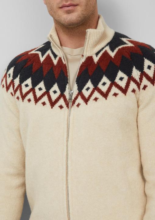 Produktbild s.Oliver Strickjacke Strickjacke aus Wollmix im Norweger-Stil (S)