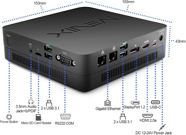 Produktbild Minix NGC-7 Mini PC, Windows 10 Pro (Win 10 Pro)